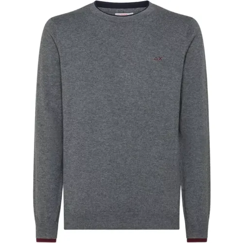Grey Sweaters for Men , male, Sizes: 3XL - Sun68 - Modalova