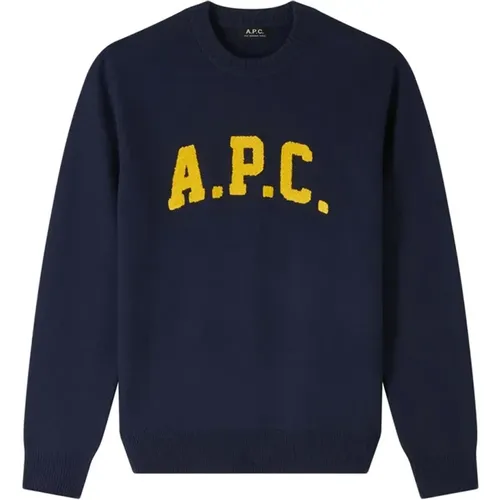 Blauer Pullover Weich Warm Material - A.P.C. - Modalova