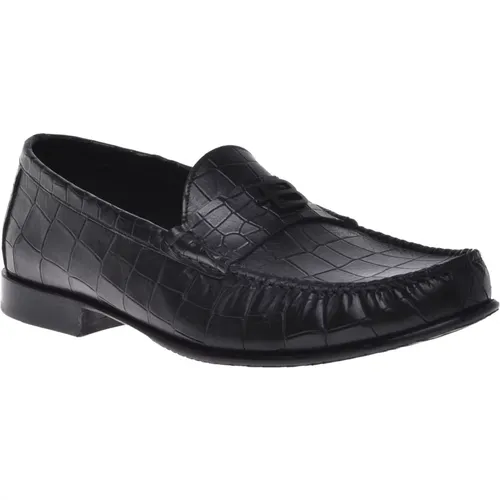Loafer in with crocodile print , male, Sizes: 7 UK, 11 UK, 6 UK, 10 UK, 8 UK, 9 UK, 7 1/2 UK, 12 UK - Baldinini - Modalova