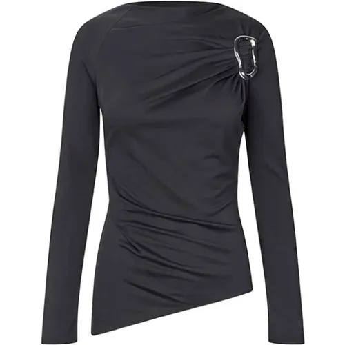 Long Sleeve Top with Buckle , female, Sizes: L, M - Stine Goya - Modalova