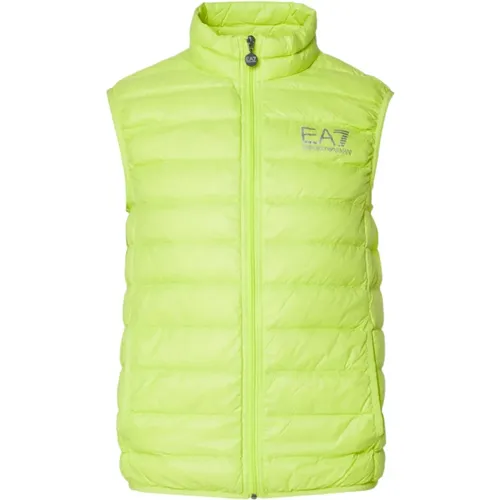 Acid Lime Puffer Vest 8Npq01 , male, Sizes: 2XL - Emporio Armani EA7 - Modalova