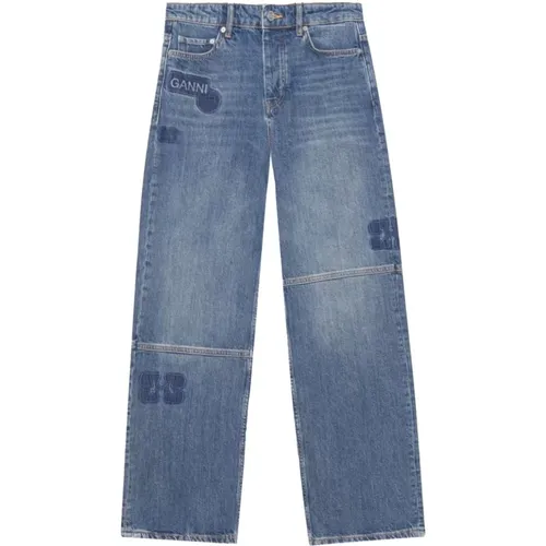 Wide Jeans , Damen, Größe: W28 - Ganni - Modalova