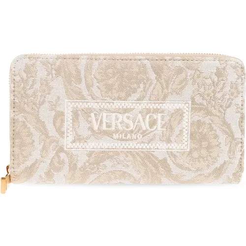 Wallet with logo , female, Sizes: ONE SIZE - Versace - Modalova