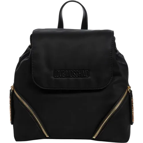 Stilvoller Rucksack mit Logo und Kordelzug - Love Moschino - Modalova