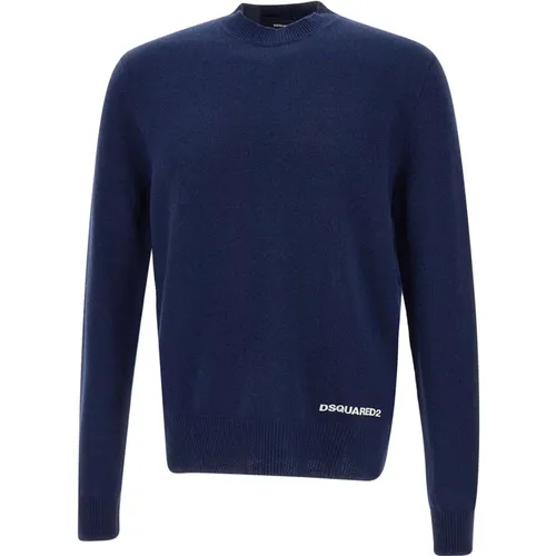 Wool Blend Crew Neck Sweater , male, Sizes: M, L, XL, S - Dsquared2 - Modalova