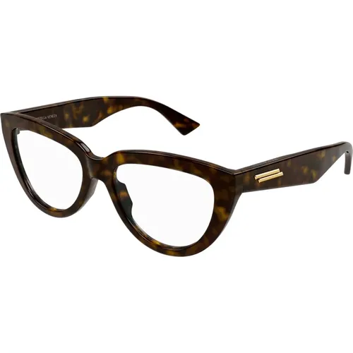 Braun Kupfer Brillengestelle , unisex, Größe: 54 MM - Bottega Veneta - Modalova