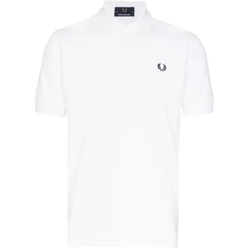 Klassisches Weißes Baumwollpolo , Herren, Größe: XL - Fred Perry - Modalova