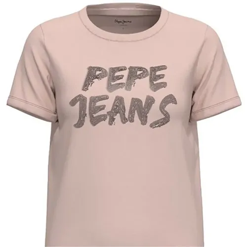 Stylisches T-Shirt , Damen, Größe: L - Pepe Jeans - Modalova