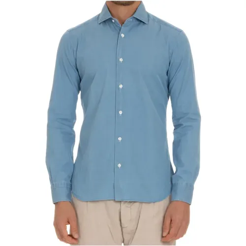 Denim Tailored Shirt , male, Sizes: S, XL, 2XL, M, 3XL - Barba - Modalova