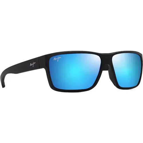 Polarized Sunglasses Matte Blue Mirrored , unisex, Sizes: 62 MM - Maui Jim - Modalova