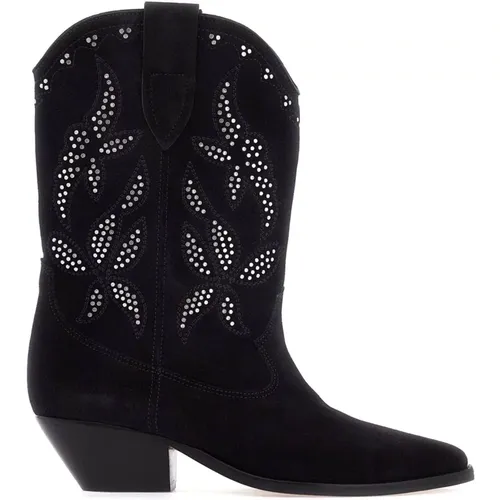 Wildleder Texan Boots mit Nieten - Isabel marant - Modalova