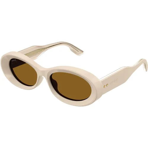 Stylish Oval Sunglasses with Iconic Rivets , unisex, Sizes: 54 MM - Gucci - Modalova