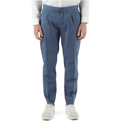 Cotton Berlin Elastic Waist Pants Striped , male, Sizes: XL, L, 2XL - At.P.Co - Modalova