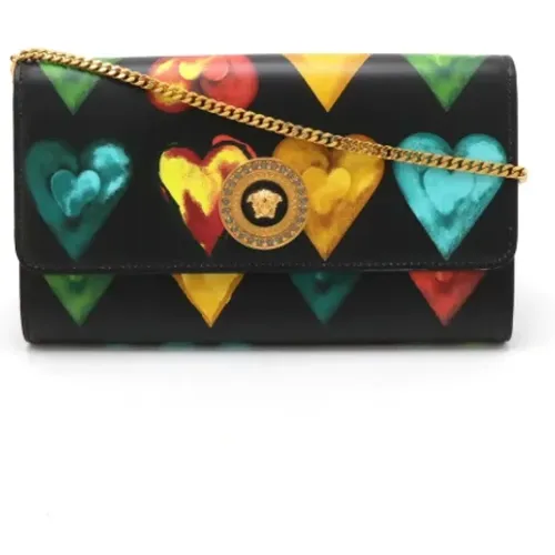 Pre-owned Leather clutches , female, Sizes: ONE SIZE - Versace Pre-owned - Modalova