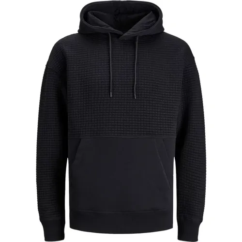 Hoodie mit Waffelstruktur , Herren, Größe: M - jack & jones - Modalova