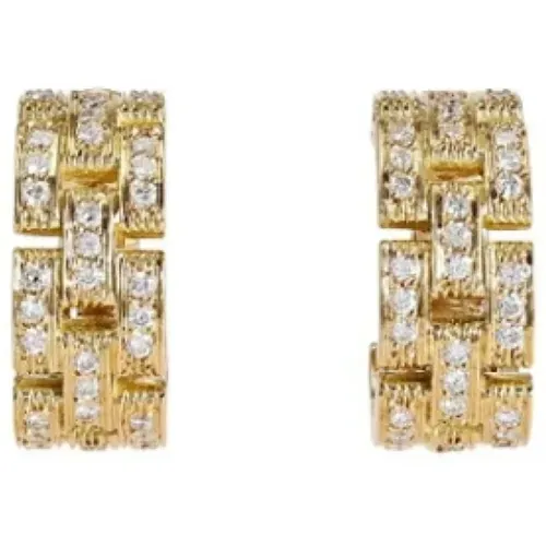 Pre-owned Gold earrings , female, Sizes: ONE SIZE - Cartier Vintage - Modalova