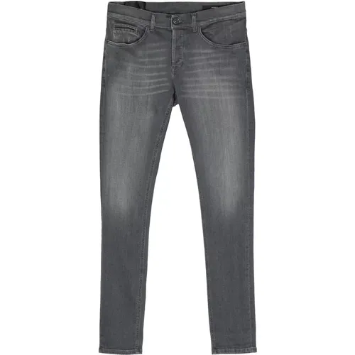 Graue Slim Fit Jeans , Herren, Größe: W33 - Dondup - Modalova