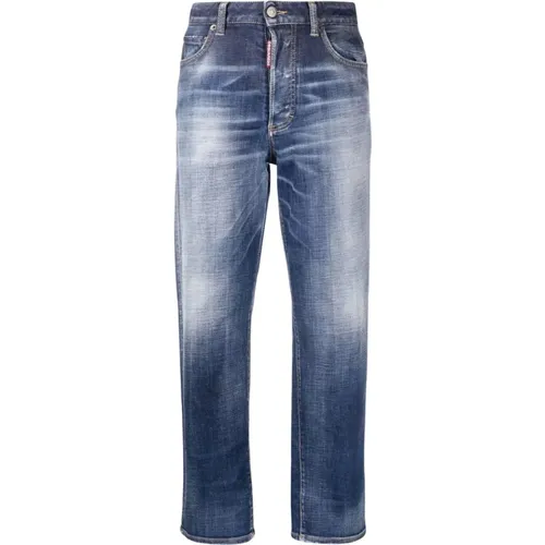 Damen Straight Leg Denim Jeans , Damen, Größe: XS - Dsquared2 - Modalova