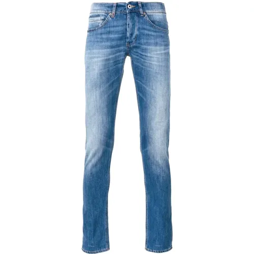 Blaue Skinny Jeans Kontrastnähte , Herren, Größe: W29 - Dondup - Modalova