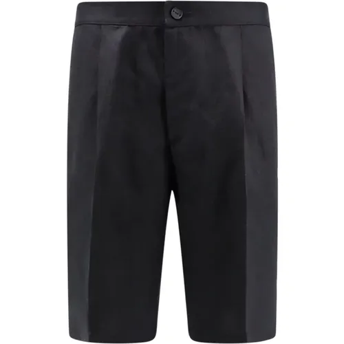 Linen Shorts with Zip and Button , male, Sizes: XL, L - Hevo - Modalova