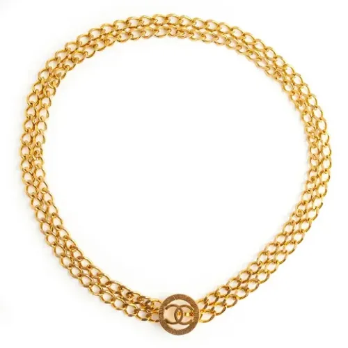 Authentic Vintage Chanel Double Chain Necklace , female, Sizes: ONE SIZE - Chanel Vintage - Modalova