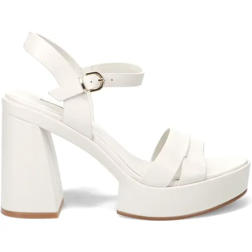 Weiße Geometrische Sandalen , Damen, Größe: 39 EU - Jeannot - Modalova