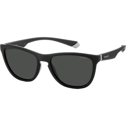 Schwarze Graue Sonnenbrille , unisex, Größe: 56 MM - Polaroid - Modalova