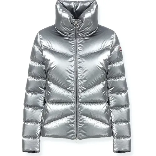 Silver Winter Down Jacket Zip Closure , female, Sizes: S, XS, L, M - Colmar - Modalova