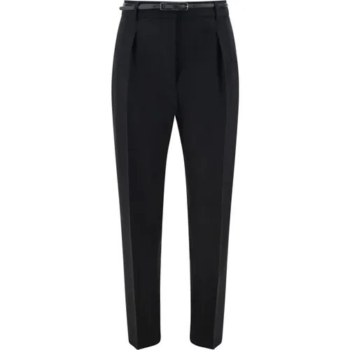 Schwarze Wollhose Prosit Regular Fit , Damen, Größe: 2XS - Max Mara Studio - Modalova