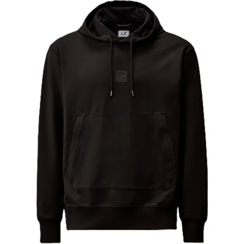 Schwarzer Metropolis Pullover mit Gummi-Logo , Herren, Größe: L - C.P. Company - Modalova