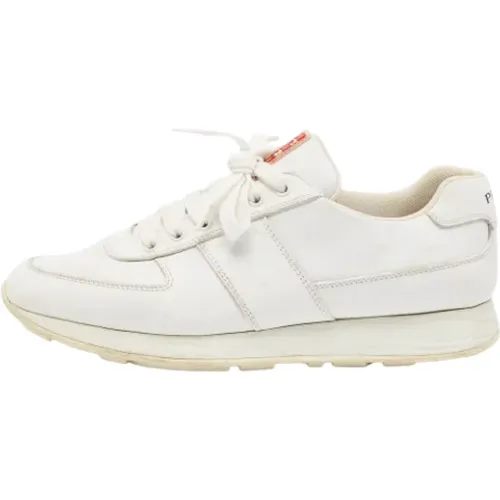 Pre-owned Leather sneakers , male, Sizes: 7 1/2 UK - Prada Vintage - Modalova