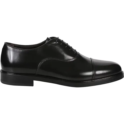 Schwarze Leder Schnürschuhe , Herren, Größe: 43 1/2 EU - Corvari - Modalova