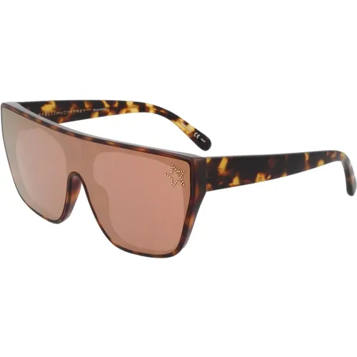 Bronze Mirror Havana Sonnenbrille Sc0101S-3 - Stella Mccartney - Modalova