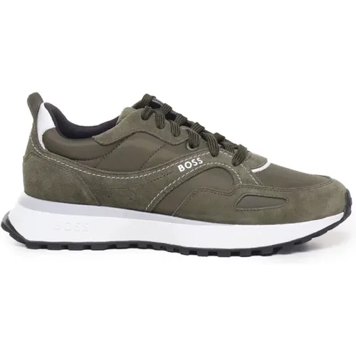 Suede Sneakers with Rubber Sole , male, Sizes: 6 UK, 8 UK, 7 UK - Hugo Boss - Modalova