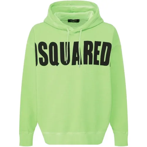 Cotton Sweatshirt with Hood , male, Sizes: L - Dsquared2 - Modalova