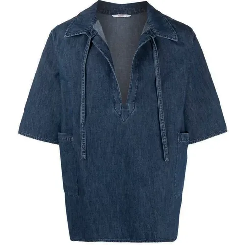 Cotton Shirt Ss22 Short Sleeve , male, Sizes: M - Valentino - Modalova