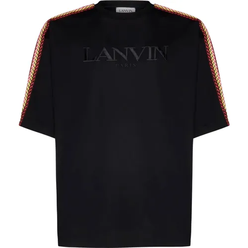 Lace-Embellished T-shirt , male, Sizes: S - Lanvin - Modalova