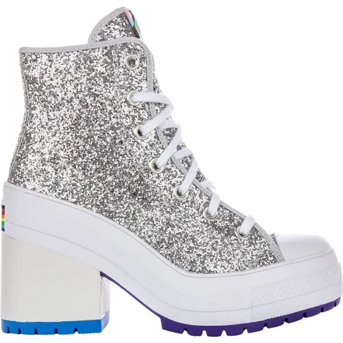 Sequin Silver Pride Chuck 70 Deluxe , female, Sizes: 4 UK - Converse - Modalova