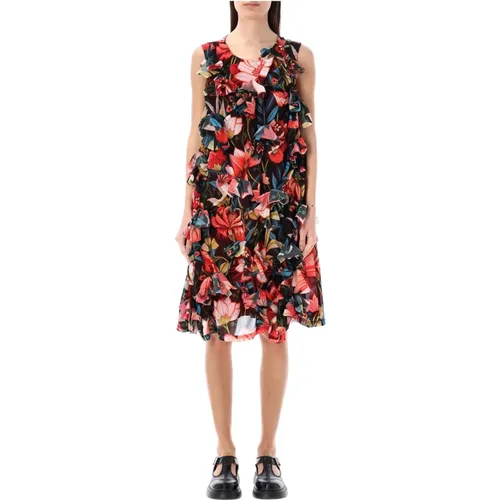 Floral Sleeveless Dress , female, Sizes: S - Comme des Garçons - Modalova