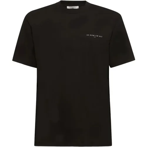 Schwarzes T-Shirt mit Birnenmaskendruck , Herren, Größe: XL - IH NOM UH NIT - Modalova
