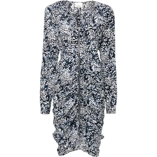 Midnight Blue Abstract Pattern Silk Dress , female, Sizes: S, M - Isabel marant - Modalova