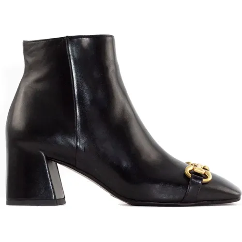 Leather Ankle Boot with Horsebit , female, Sizes: 5 UK, 6 UK, 5 1/2 UK, 4 UK, 3 UK - Mara Bini - Modalova