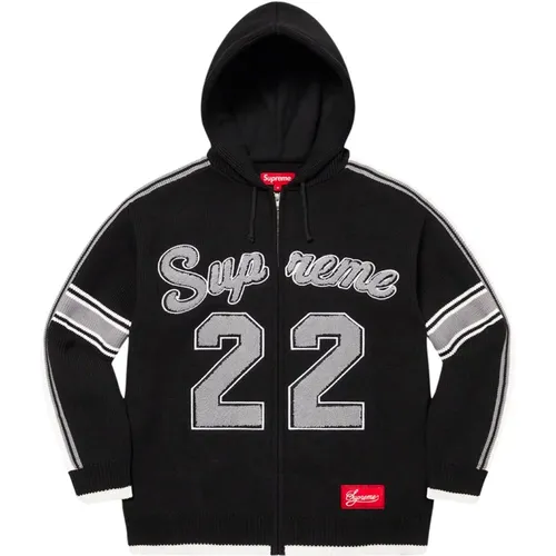 Sport Zip Up Kapuzenpullover Schwarz - Supreme - Modalova