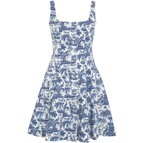 Geplissiertes Kleid mit Toile-Muster - Staud - Modalova