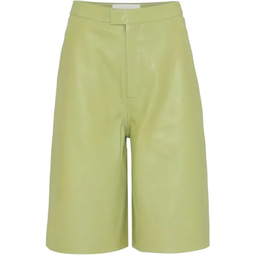 Leder Bermuda Shorts , Damen, Größe: M - Remain Birger Christensen - Modalova