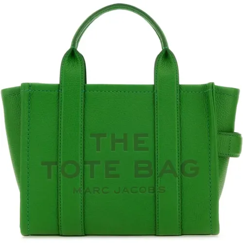 Grüne Leder Mini Tote Handtasche,Mini Tote Leder Tasche - Marc Jacobs - Modalova