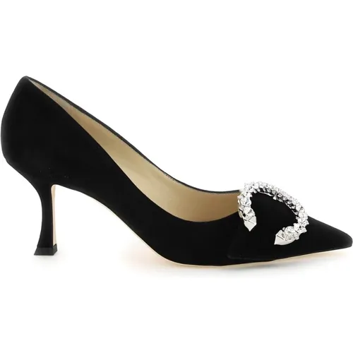 Melva 70 Wildleder Pumps mit Kristall-Schnalle - Jimmy Choo - Modalova