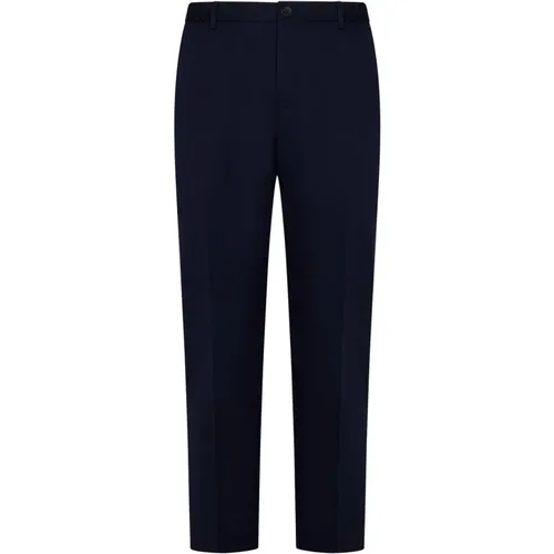 Blaue Hose mit Verdecktem Verschluss und Konischem Bein - Calvin Klein - Modalova