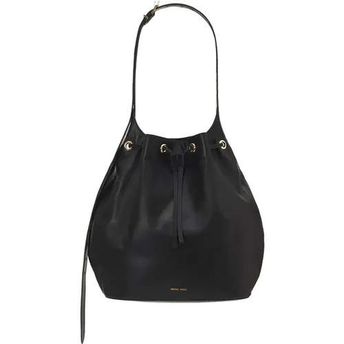 Minimalist Leather Bucket Bag , female, Sizes: ONE SIZE - Anine Bing - Modalova