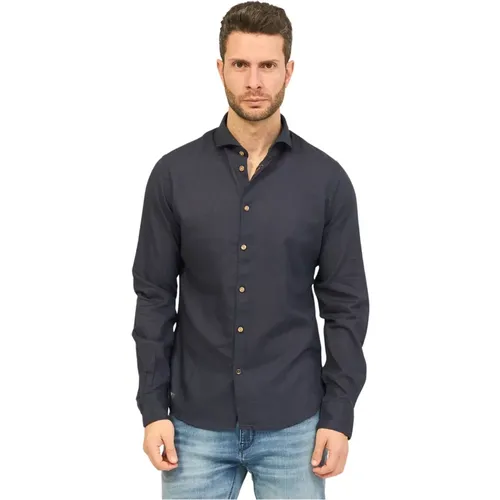 Long Sleeve Button-Up Shirt , male, Sizes: L, S, M, 3XL, XL, 2XL - YES ZEE - Modalova